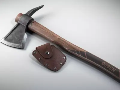 Axe Wood Low-poly 3D model