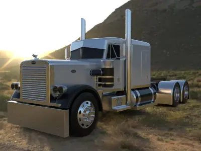 Peterbilt 359 Low-poly 3D model