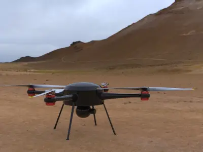 unmanned aerial vehicle Free 3D model by Pragadish