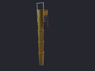 Construction Waste Chute Low-poly 3D model