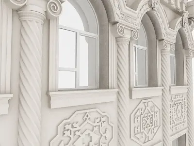 Classic Building Window System 3D model