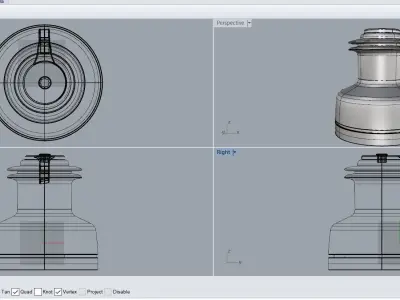 sailing deck winch  3D model
