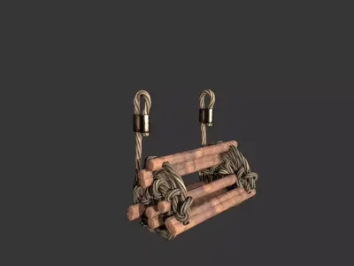 rope ladder Low-poly 3D model purchase