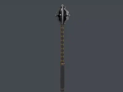 OrnamentalMace metal weapon Low-poly 3D model