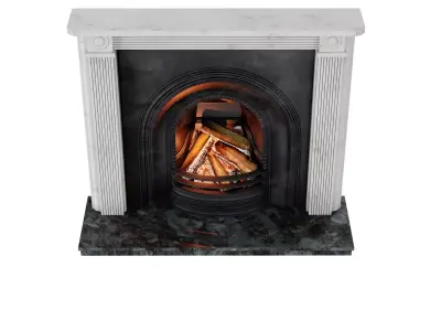 Victorian Cast Iron Fireplace 3D model