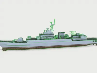 Type 053H3 Jiangwei-II Low-poly 3D model