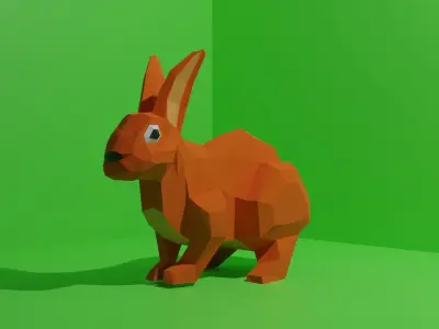 Rabbit Low-poly 3D model Low-poly 3D model
