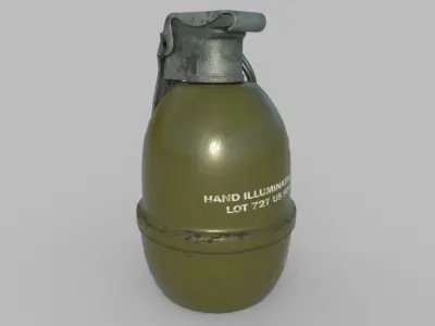 MK1 Illumination Hand Grenade Game Ready 2 LODs Low-poly 3D model