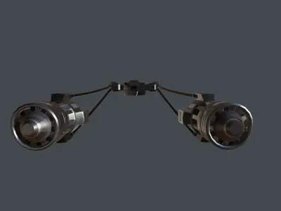 Spaceship pod racer Low-poly 3D model