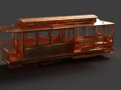 San Francisco Cable  Low-poly 3D model