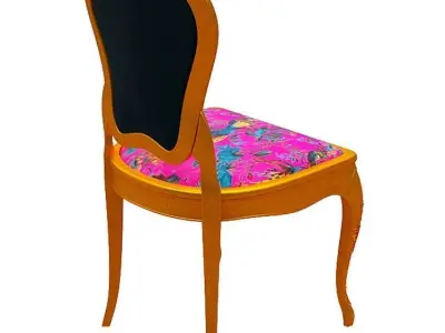 Classical Dining chair Low-poly 3D model