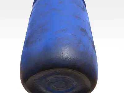 Plastic Barrel - Type B Low-poly 3D model