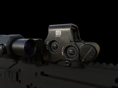 EOTech HHS1 EXPS3-0  Scope G33 Lowpoly GameReady 3d model Low-poly 3D model