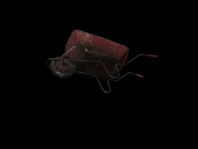 Wheel Barrow Free low-poly 3D model