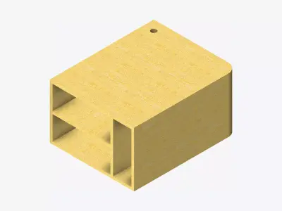 Furniture - Sofa - Contemporary - Flame - Corner - Shelf Low-poly 3D model