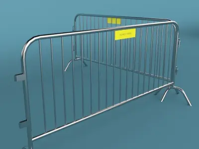 Crush barrier fence 3D model