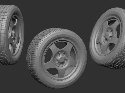Tire car 3D print model