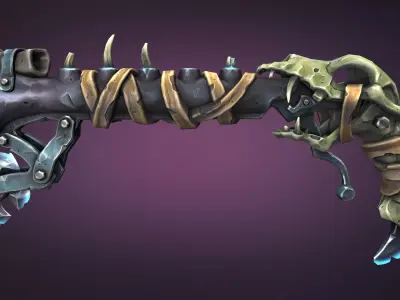 Desert musket Low-poly 3D model