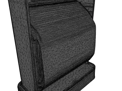 Futuristic Digital News Display Kiosk 3D model