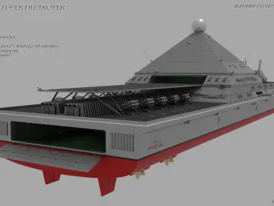 UNS-Converso  Super-Destroyer Low-poly 3D model