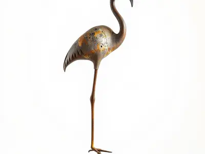 Rustic Flamingo Sculpture D Model Pack Low-poly 3D model
