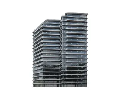 Futuristic Glass Tower 3D model
