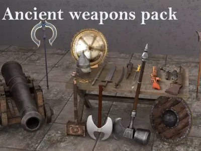 Ancient Weapon Pack 3D Models 3D model