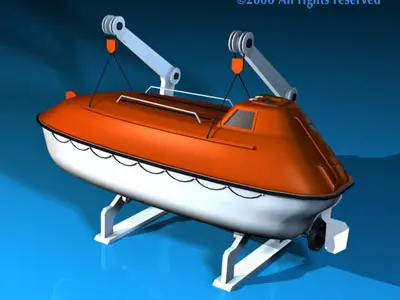 Life boat side support 3D model