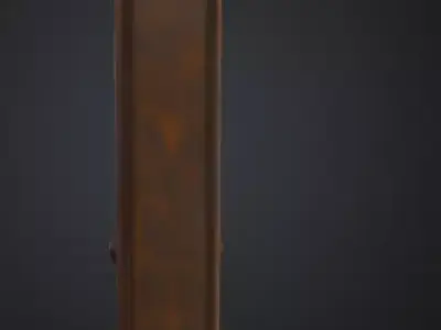 Rustic Vent Grille Low-poly 3D model