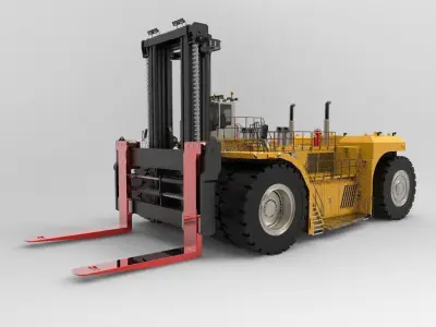 industrial heavy forklift 3D model