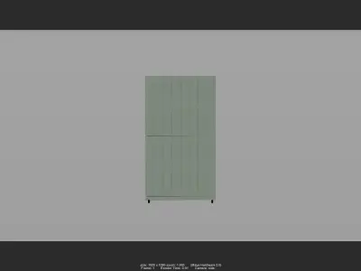 Cabinet 02 Low-poly 3D model