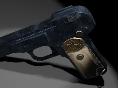 Browning FN M1900 Pistol Low-poly 3D model