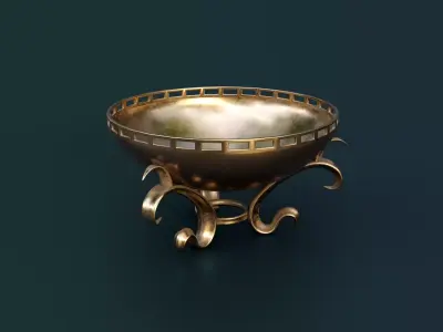 Fire Bowl Low-poly 3D model