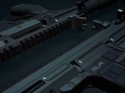 Game Ready AR15-M4 Rifle VR - AR 3D Weapon with PBR Texture Low-poly 3D model