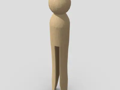 CC0 - Clothespin 2 Free low-poly 3D model