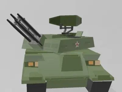 ZSU-23-4 Shilka lowpoly  Free low-poly 3D model