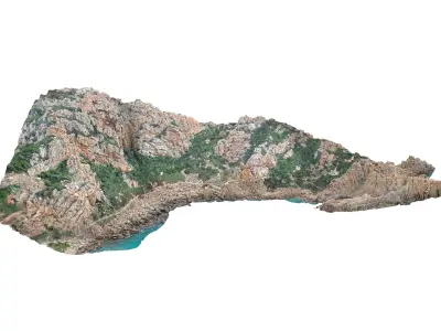  Mountain cliff tropical island 