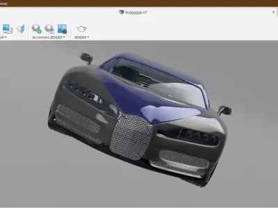 car model bugatti veyron software Free 3D model