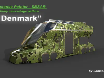 Denmark - Army Camouflage Pattern - SBSAR Material 3D model
