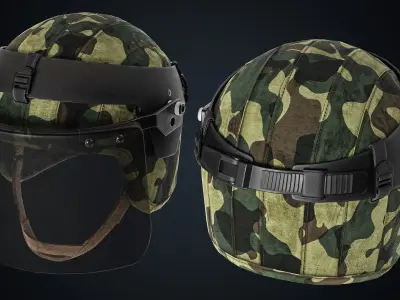 Kiver-M Helmet Low-poly 3D model