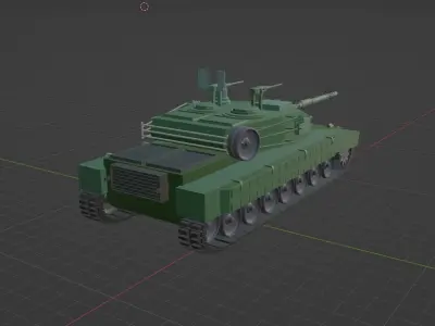 Mid poly M1A1 Abrams Tank 3D Model 3D model