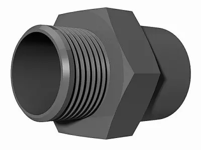 PVC Adaptor Sockets - Socket x BSP Male Free 3D model
