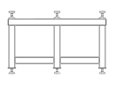 Heavy Duty Steel Stand for Precision Surface Plate 3D model