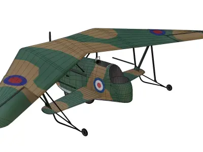Westland-Hill Pterodactyl Low-poly 3D model