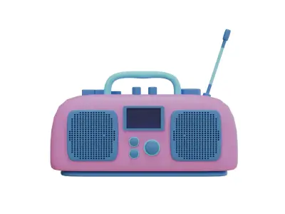 Retro Radio 3D Model 3D model