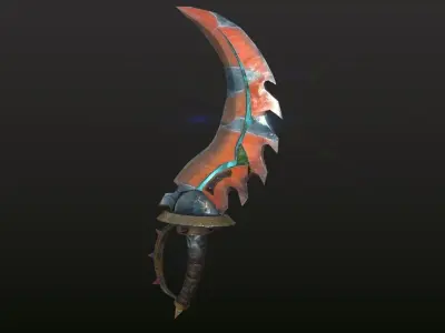 DAGGER stylized PBR  realistic Low-poly 3D model