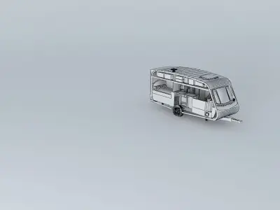Abbey Fixed Bed UK Swift Range Touring Caravan Free 3D model