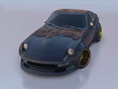 CAR - Datsun 280Z  Low-poly 3D model