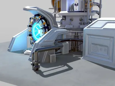 Scifi military base 3D model