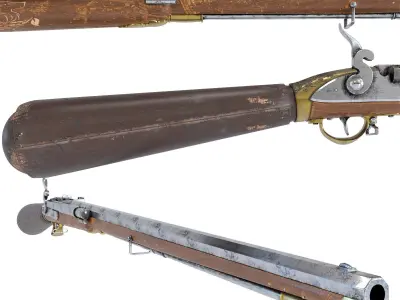 Girandoni air rifle 3D model